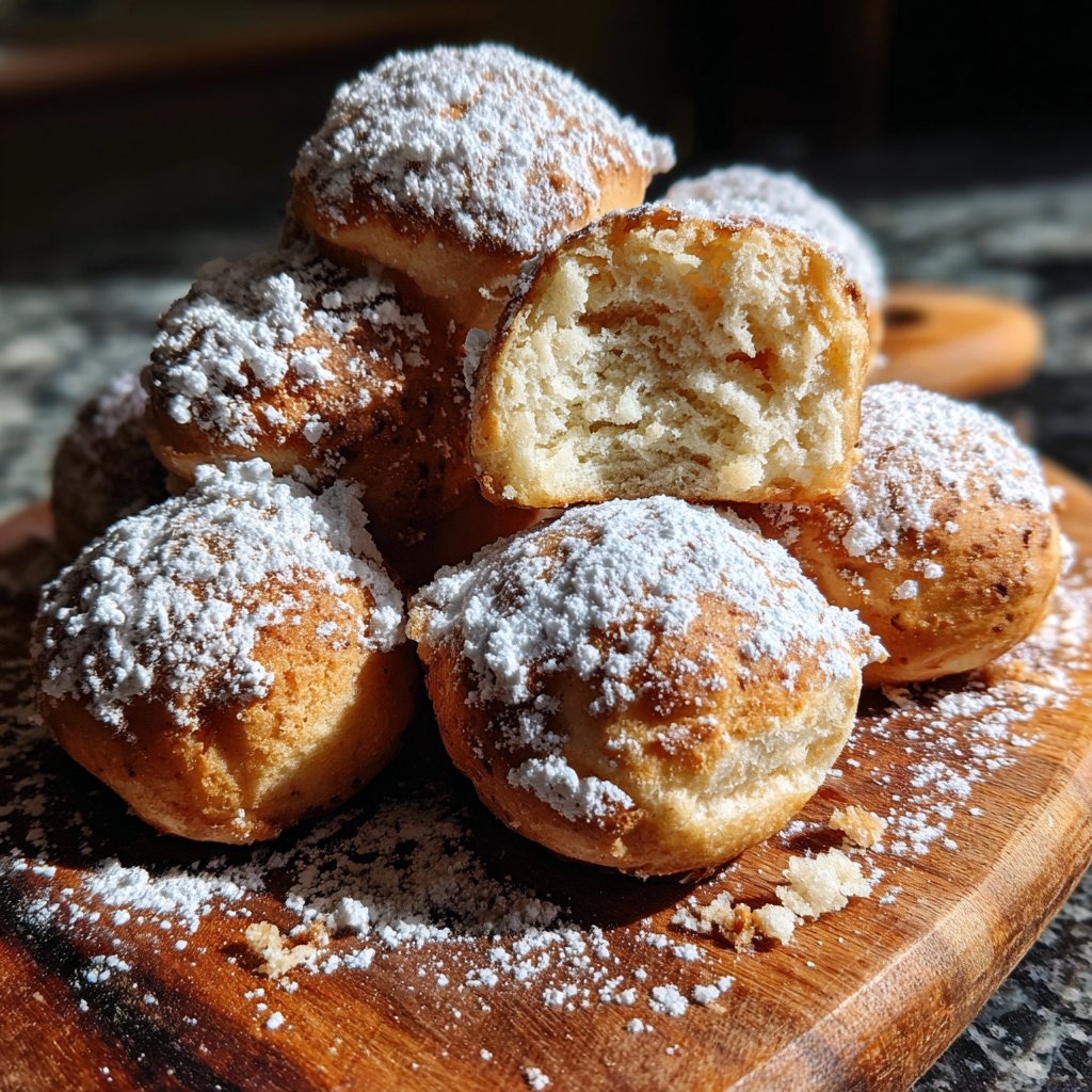 Quarkbällchen mit Joghurtteig