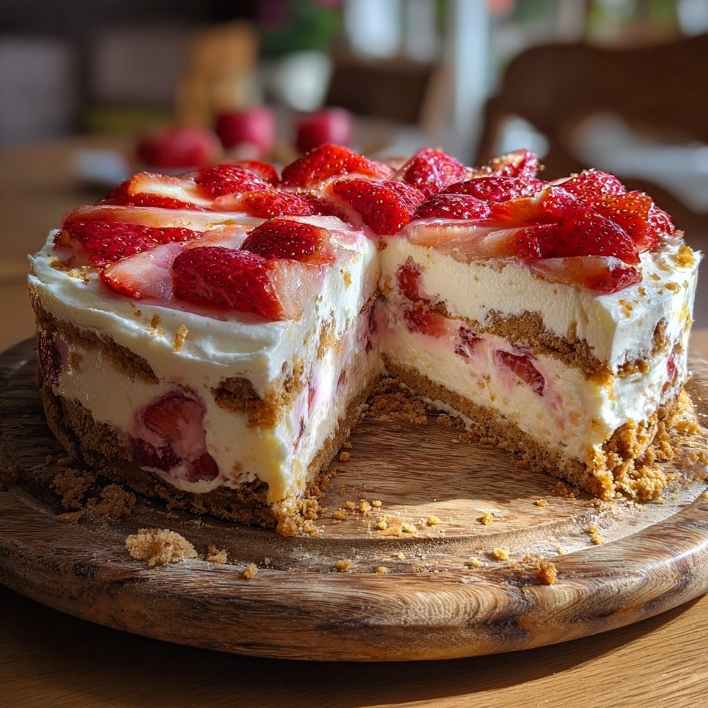 Erdbeer Joghurt Torte Mit Biskuit