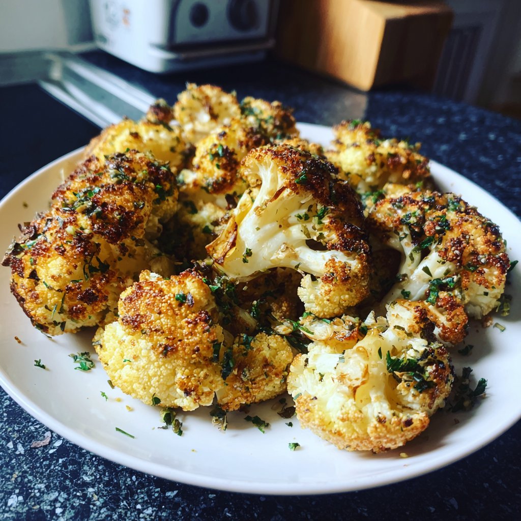 Blumenkohl aus dem Airfryer mit Kräutern