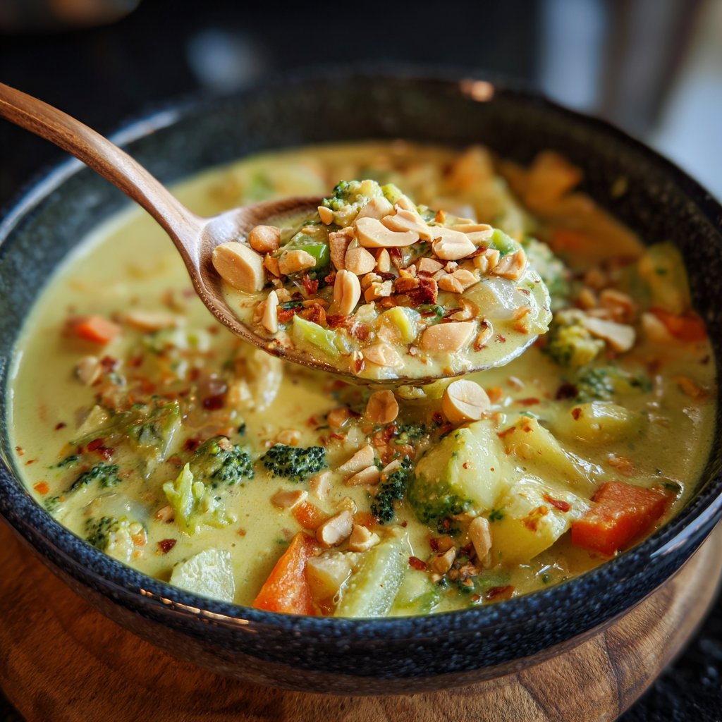 Gemüsecurry mit Erdnuss