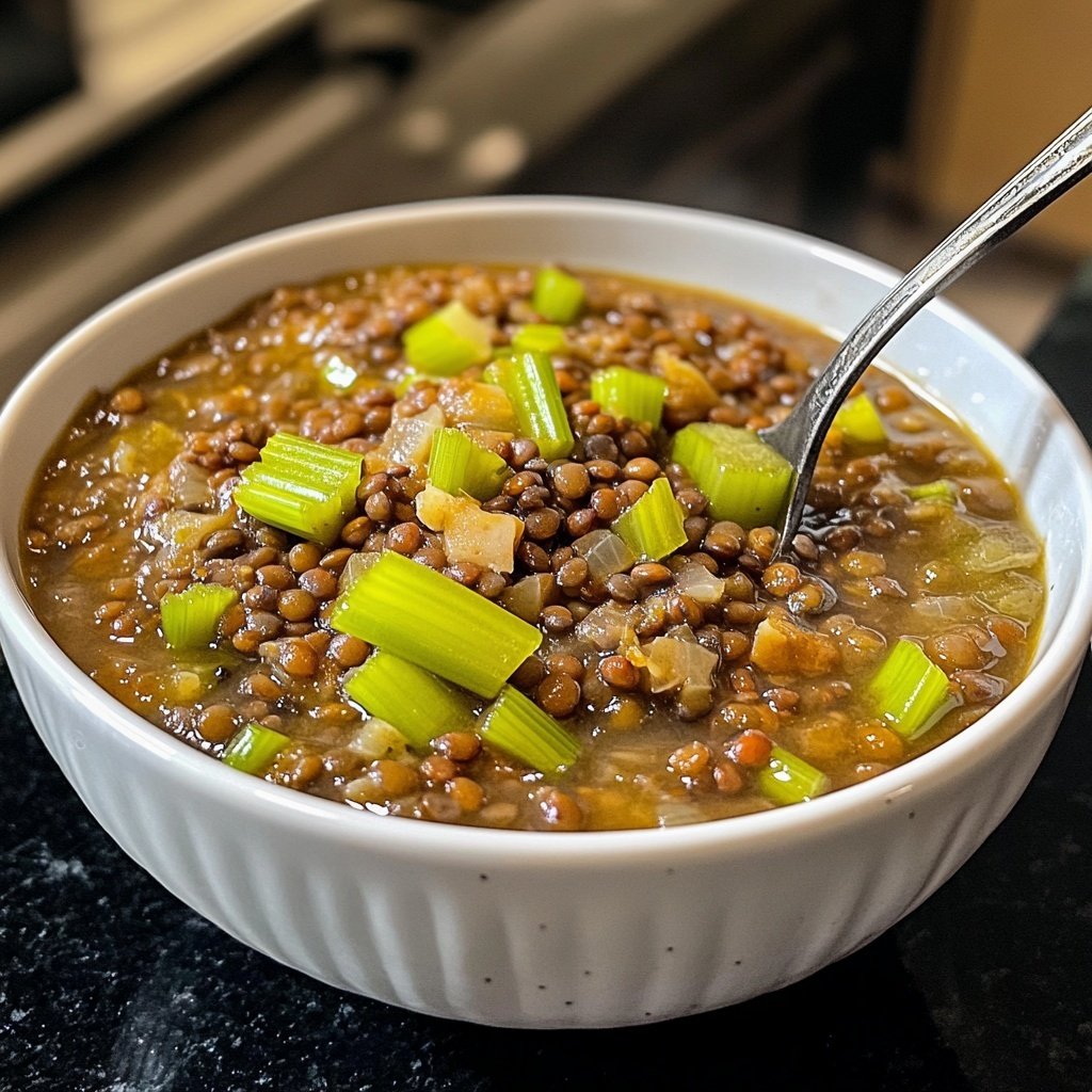 Linsensuppe mit Sellerie