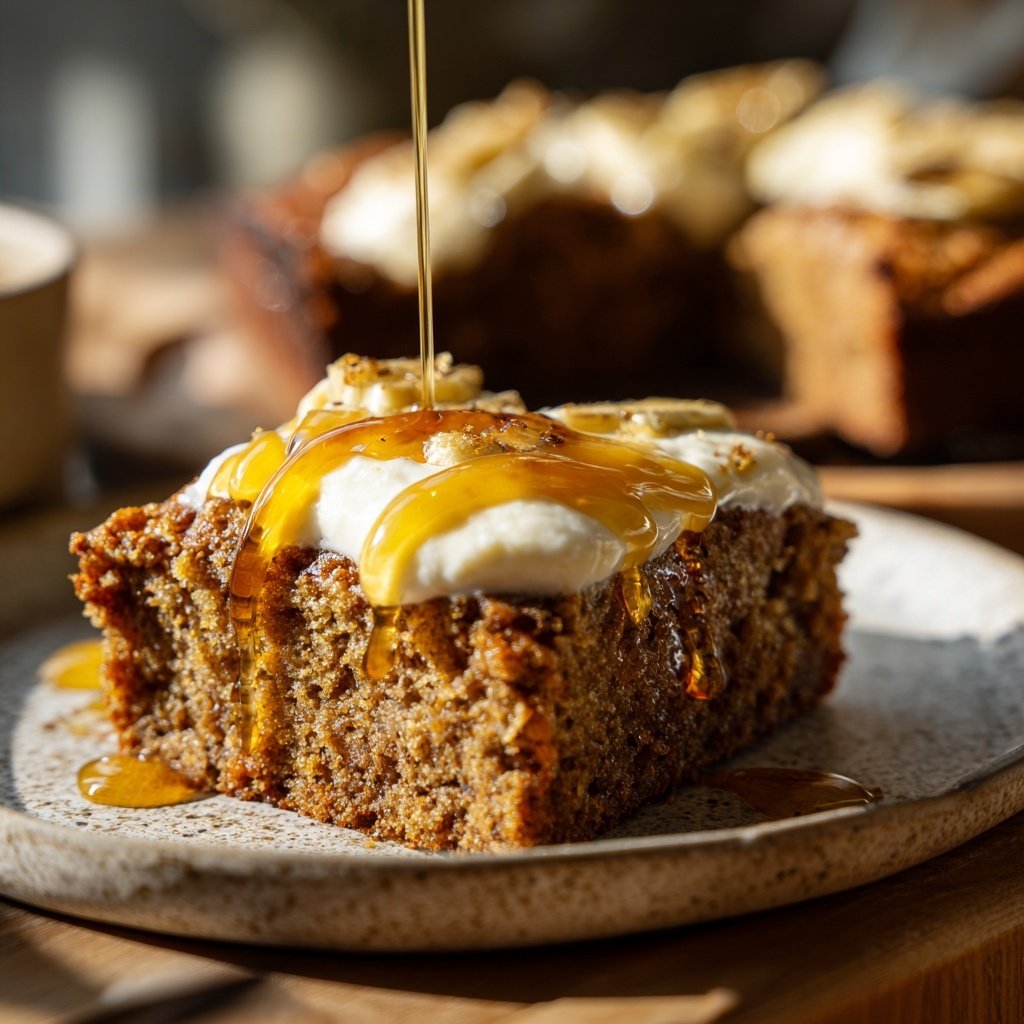 Bananenkuchen mit Joghurt und Honig