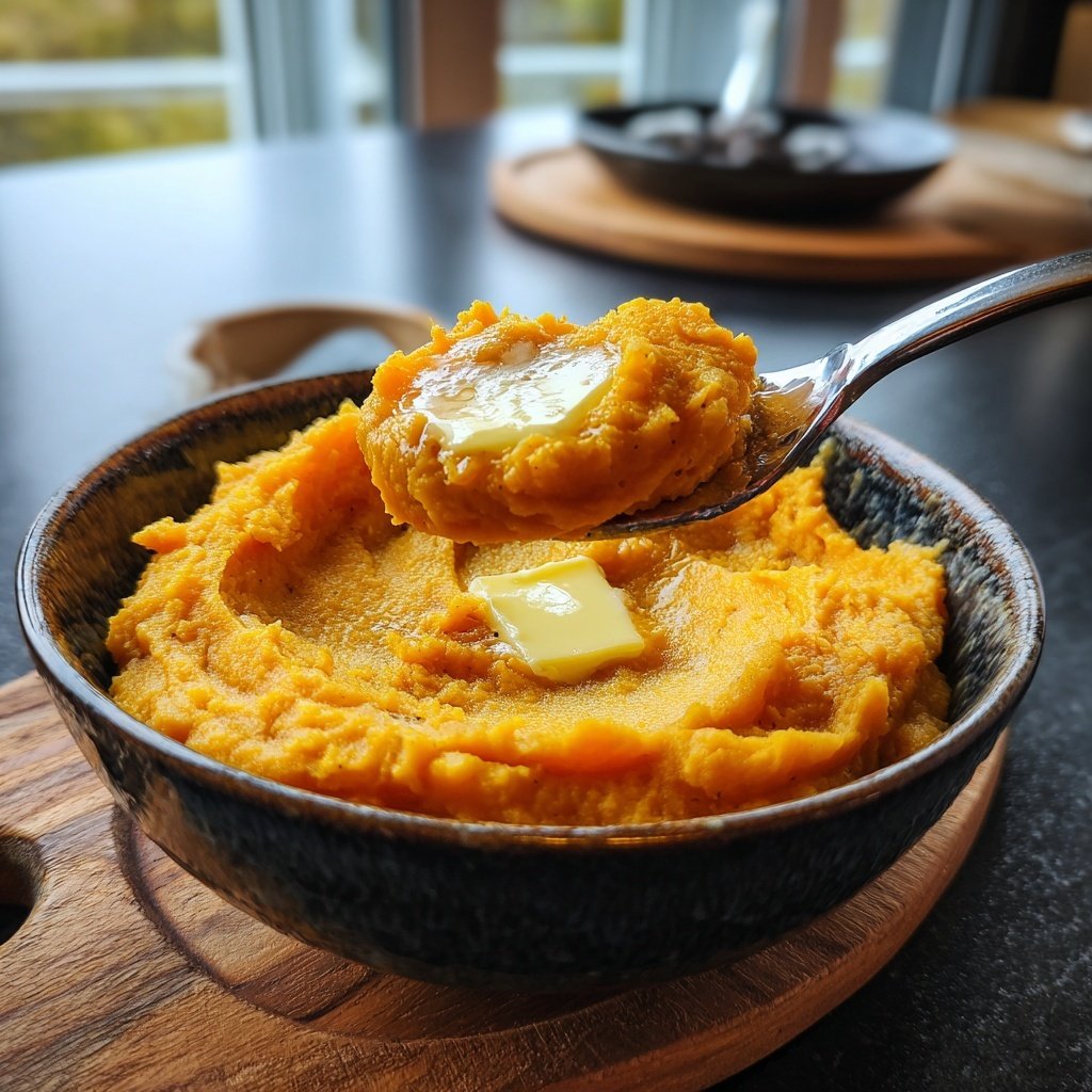 Süßkartoffelpüree mit Butter