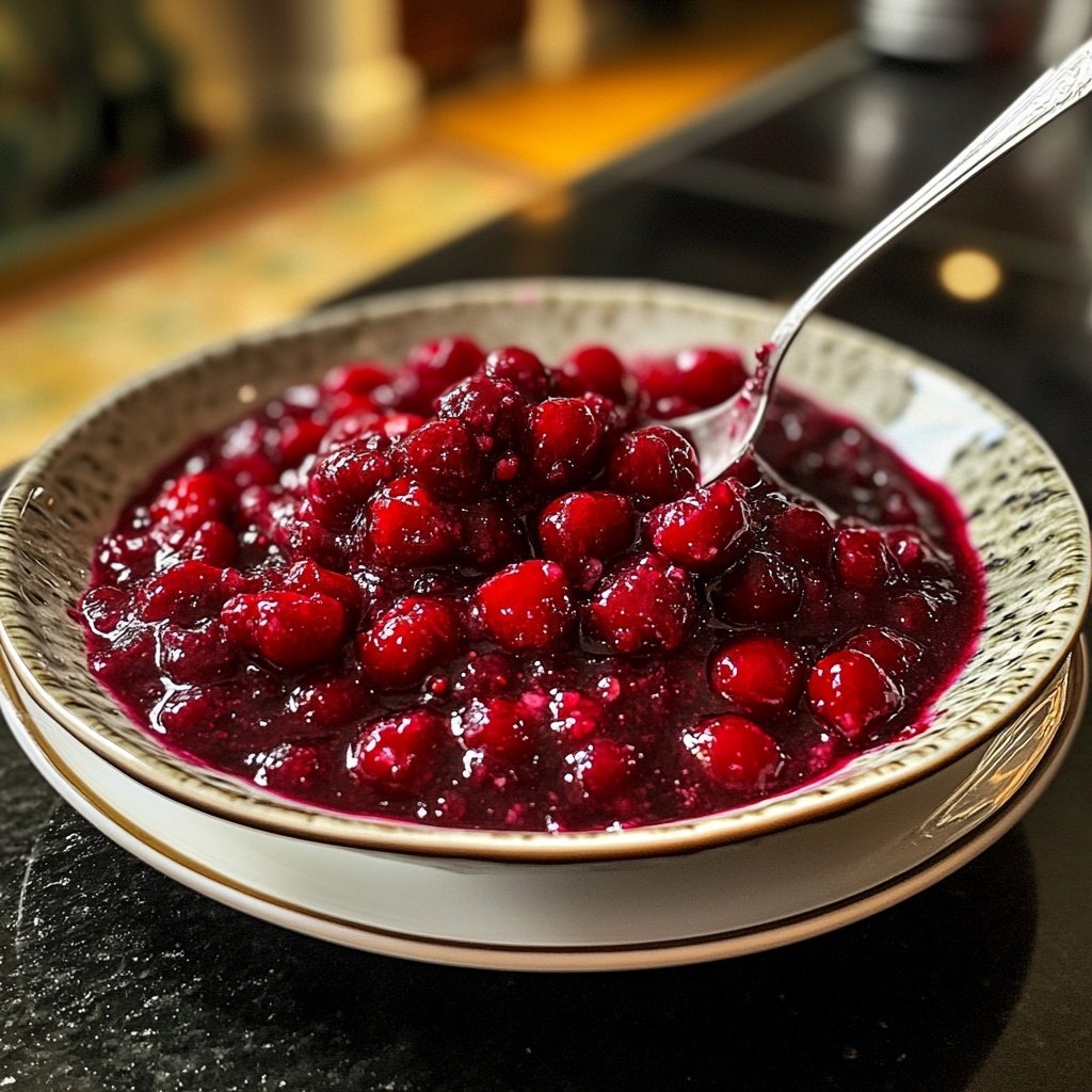 Rote Grütze mit Kirschen