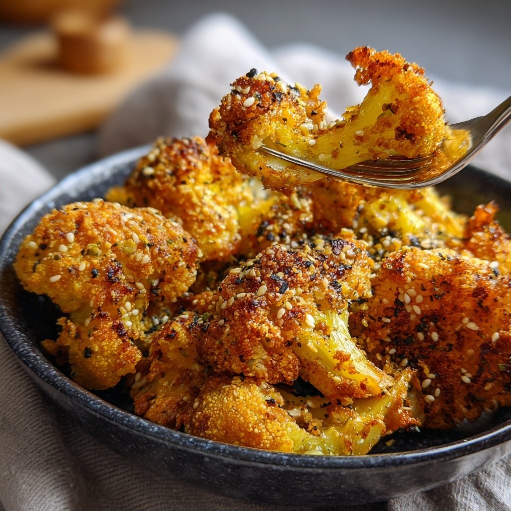 Blumenkohl paniert mit Sesam