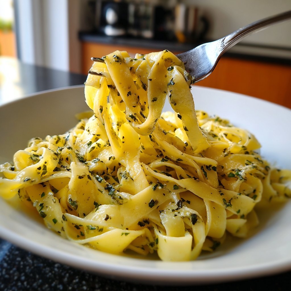 Tagliatelle mit Kräuterbutter